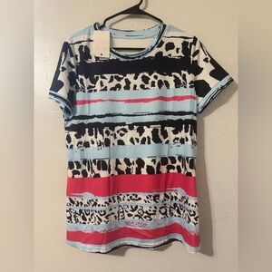 Cowprint  Animal Print striped Tee